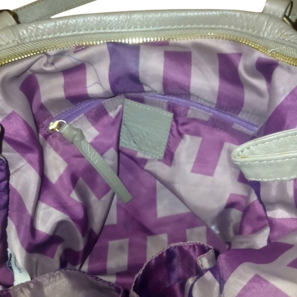 Kooba Gray/Taupe Leather Contemporary Travel Organizer Shoulder Bag - Picture 7 of 11